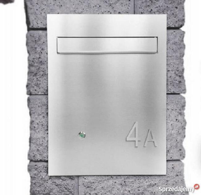 Skrzynka do montażu w ogrodzenie szer. 20 cm nierdzewna