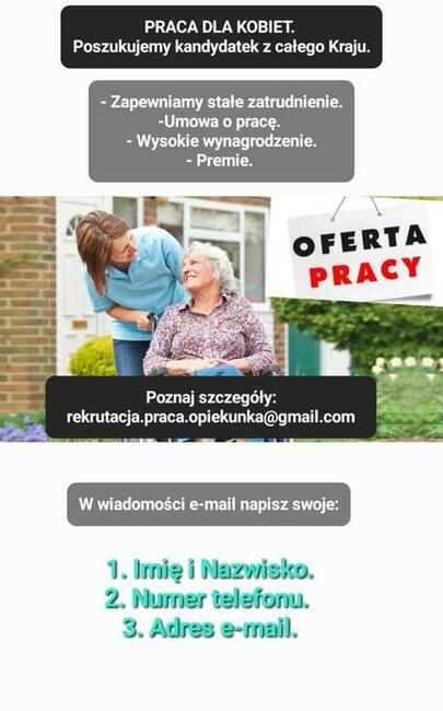 Pilnie poszukiwane opiekunki z całej Polski