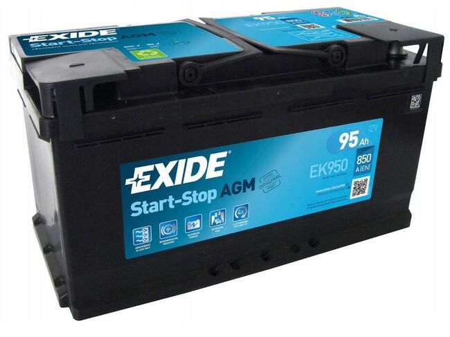 Akumulator EXIDE AGM START&STOP EK950 95Ah 850A EN