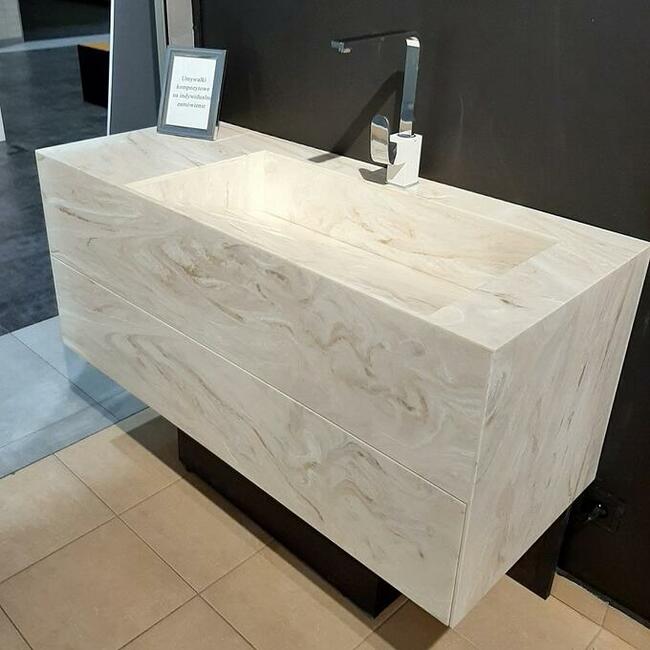 Szafka kompozytowa z umywalką, 120x50x50cm do łazienki