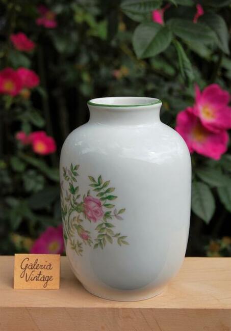 Wazon róże kwiaty porcelana Ćmielów vintage