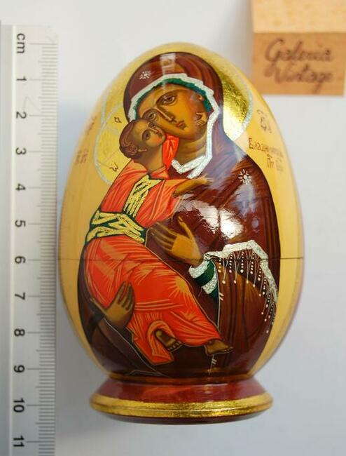 Jajko rosyjskie, pisanka, ikona Matka Boża Włodzimierska