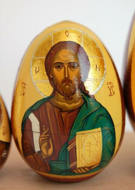 Jajko rosyjskie, pisanka, ikona Matka Boża Włodzimierska