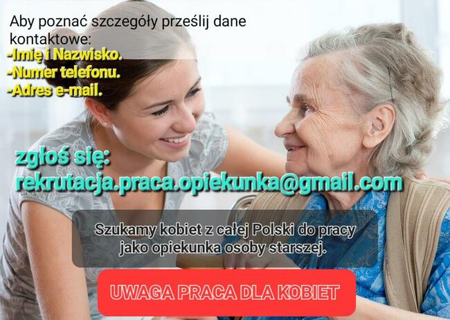 Praca dla kobiet z całej Polski. Opiekunka osób starszych