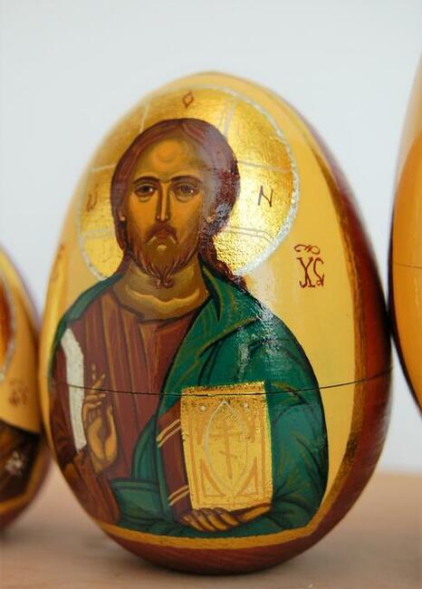 Jajko rosyjskie, pisanka, ikona Matka Boża Włodzimierska
