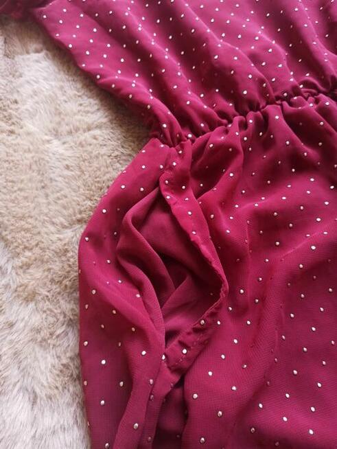 Sukienka bordowa Stradivarius - NOWA ! NA ŚWIĘTA SYLWESTRA !