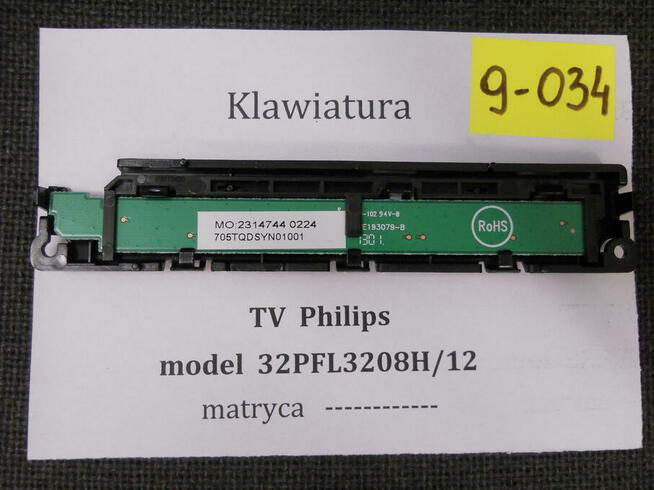 Klawiatura z Tv Philips , 32PFL3208/12 9-034