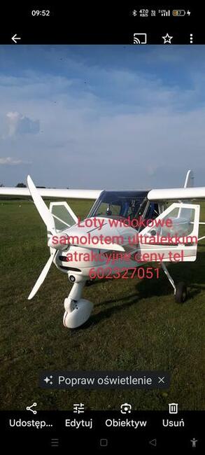 Loty zapoznawcze samolotem ultralekkim atrakcyjne ceny.