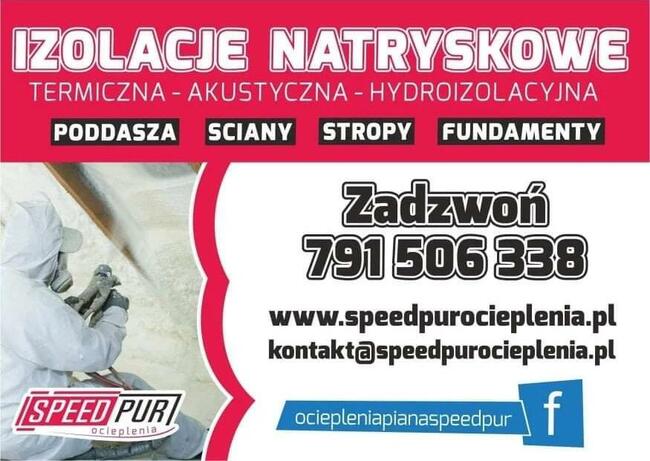Piana PUR Ocieplanie Pianą Izolacje Strop Hala SpeedPur