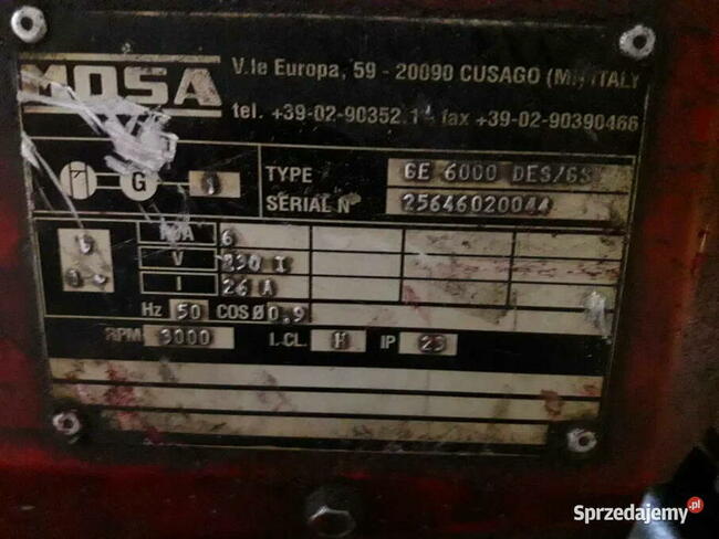 Agregat prądotwórczy diesel yanmar mosa 6000kva
