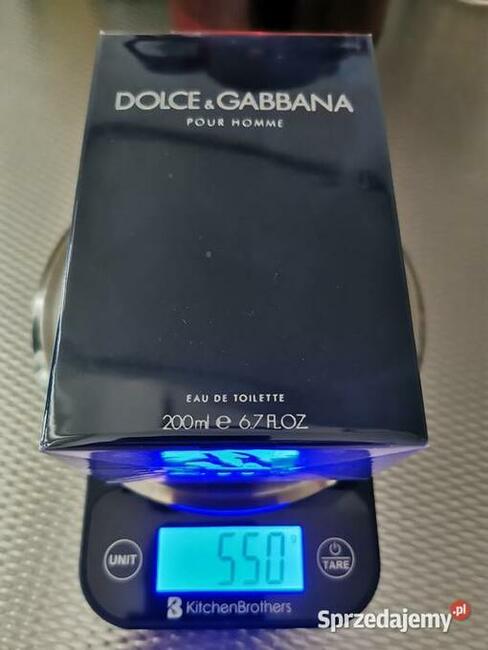 DOLCE GABBANA Pour Homme 200ml XXL Oryginał w folii NOWA