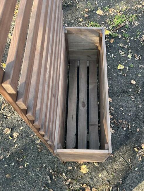 Drewniana donica z pergolą 150x40x150cm doniczki ogrodowe Po