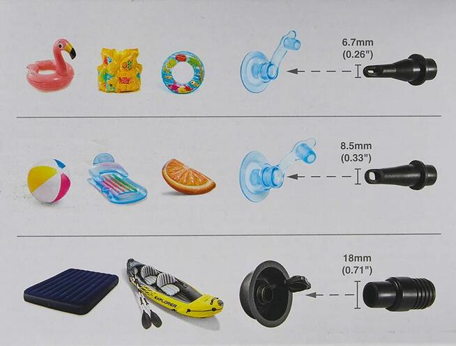 Pompka tłokowa Double Quick IIIS 37 cm INTEX 68605