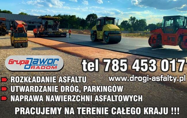 Budowa dróg, asfaltowanie, łatanie dziur, układanie asfaltu