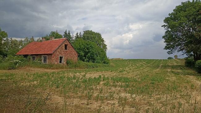 Duża działka 9500m2 z domkiem i widokiem na las i jeziora