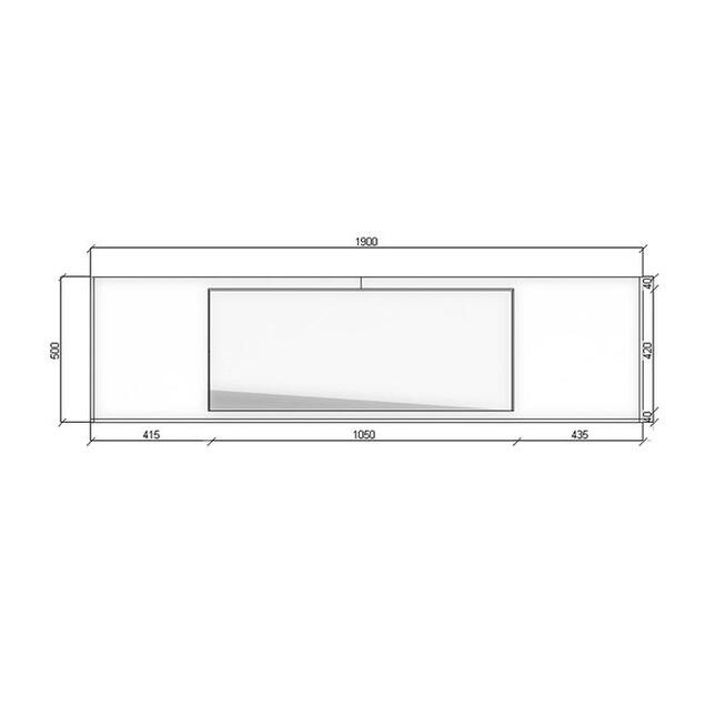 Umywalka łazienkowa z odpływem liniowym bocznym 190x50x8,5cm