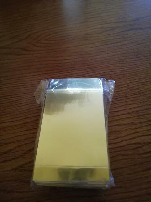 Koperty kartonowe, poszerzane, złote 10 sztuk