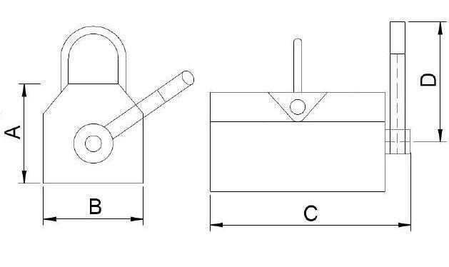 Uchwyt Podnośnik Magnetyczny Magnes Chwytak do blach PML