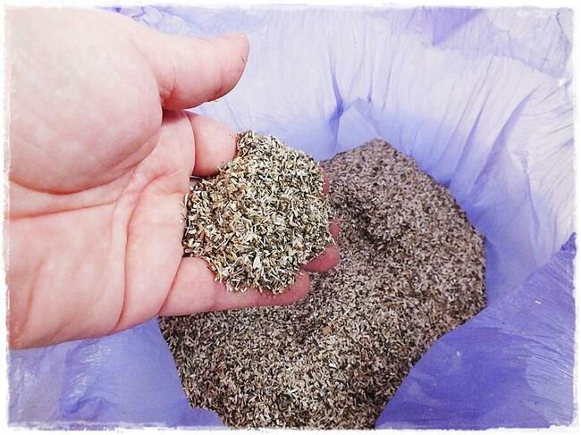 Podłoże jadalne Ściółka Słoma konopna 20L Agama, Żółw, Gekon