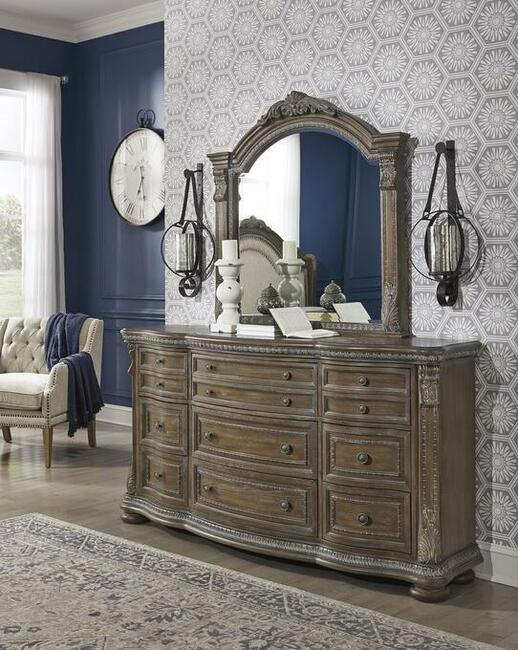 Sypialnia stylowa zdobiona.