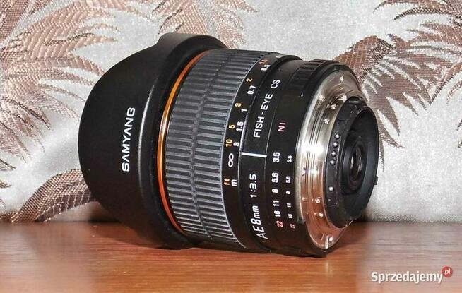 Obiektyw szerokokątny Samyang AE 8 3,5 FishEye CS Nikon F