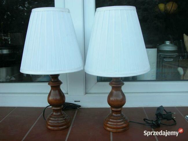 drewniane lampki/ lampy 2 sztuki