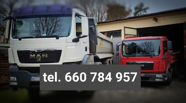 Usługi koparko ładowarką, transport wywrotkami piasku, ziemii