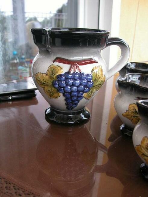 ceramiczne dzbanki 6 sztuk