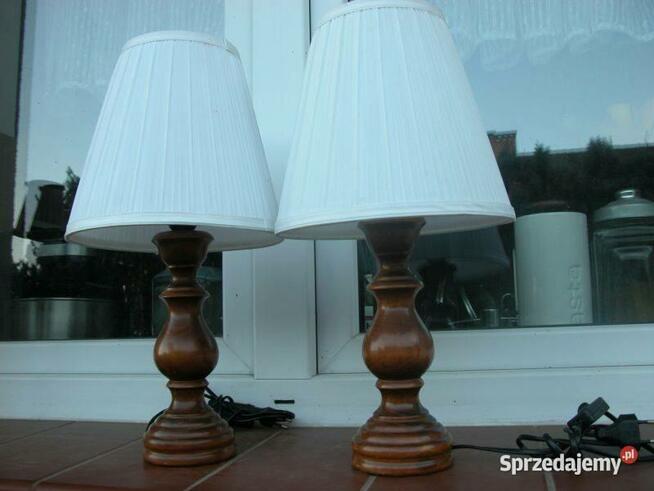 drewniane lampki/ lampy 2 sztuki