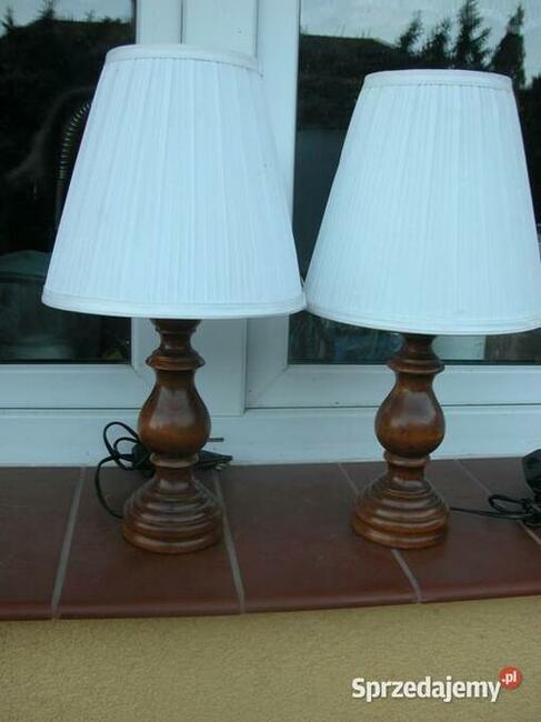 drewniane lampki/ lampy 2 sztuki