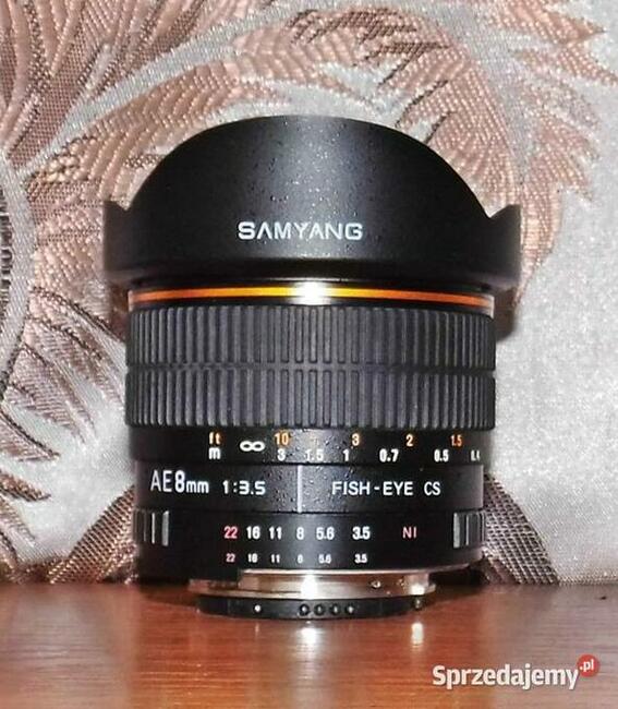 Obiektyw szerokokątny Samyang AE 8 3,5 FishEye CS Nikon F