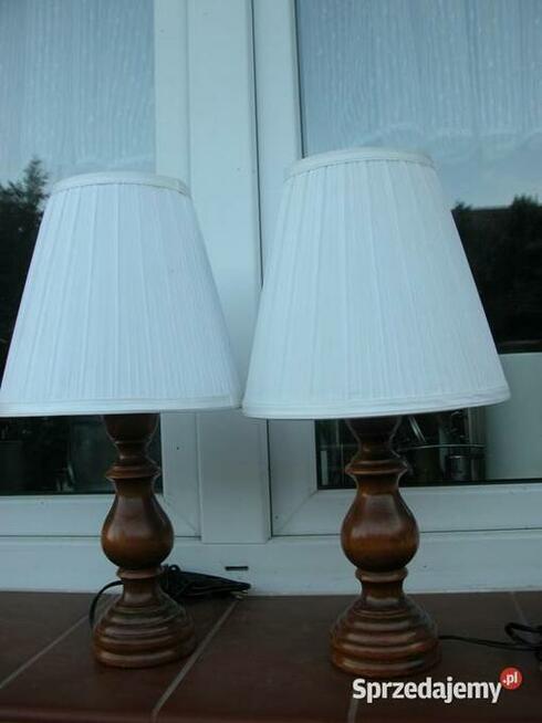drewniane lampki/ lampy 2 sztuki