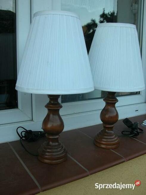 drewniane lampki/ lampy 2 sztuki