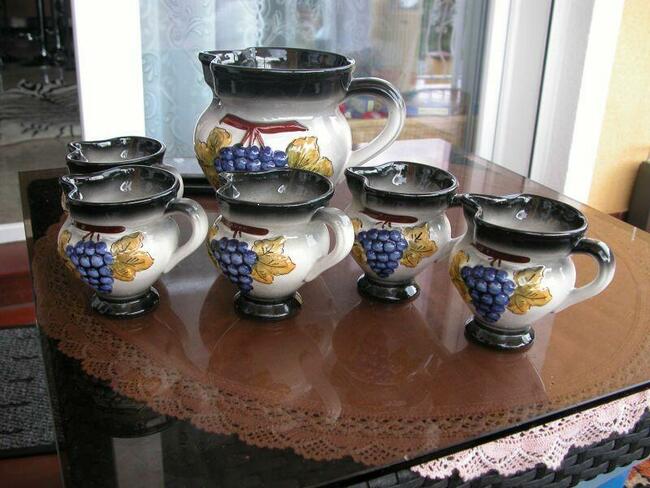 ceramiczne dzbanki 6 sztuk