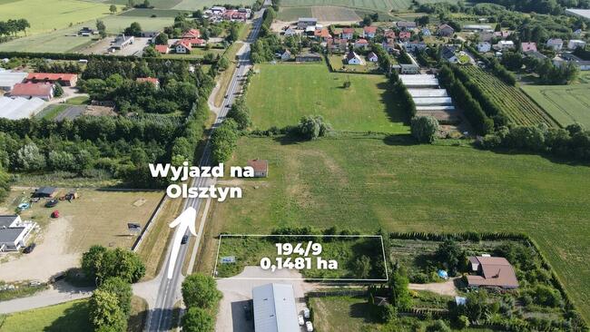 Działka inwestycyjna w Bartoszycach przy DK 51