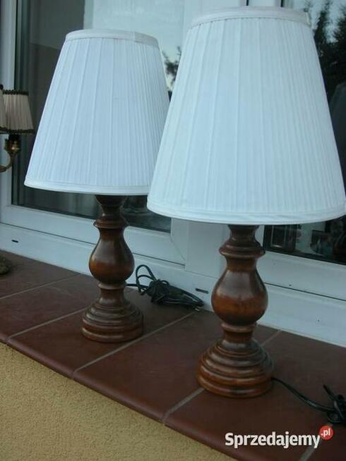 drewniane lampki/ lampy 2 sztuki