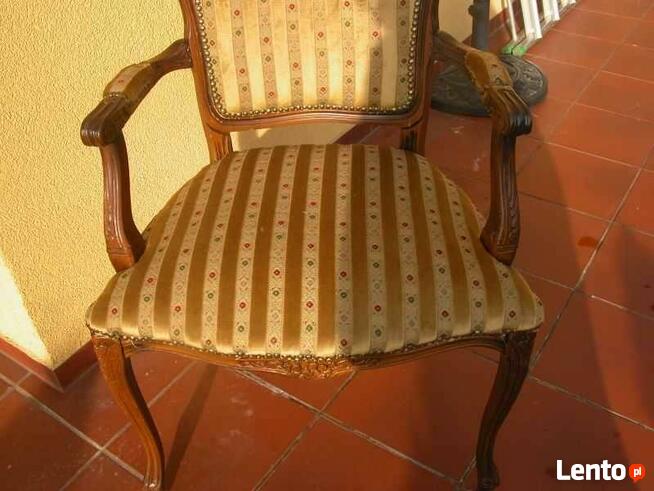 fotel ludwik z piękną tapicerką