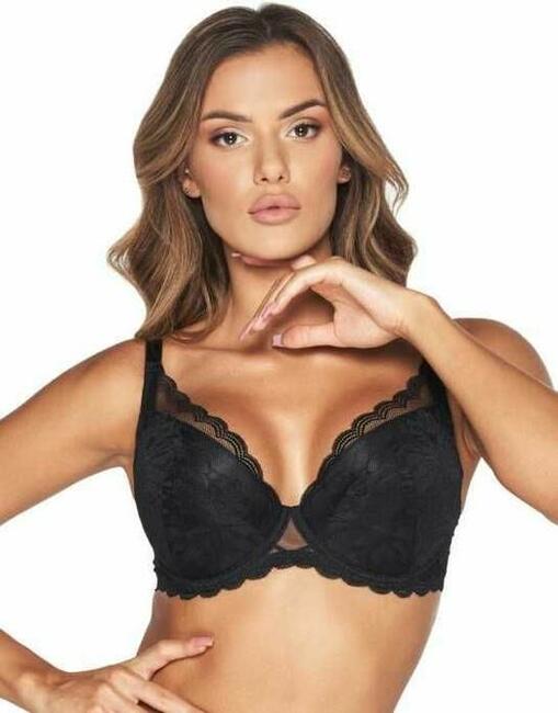 NOWY Biustonosz ALICE I PU-768 czarny push-up 80 C D
