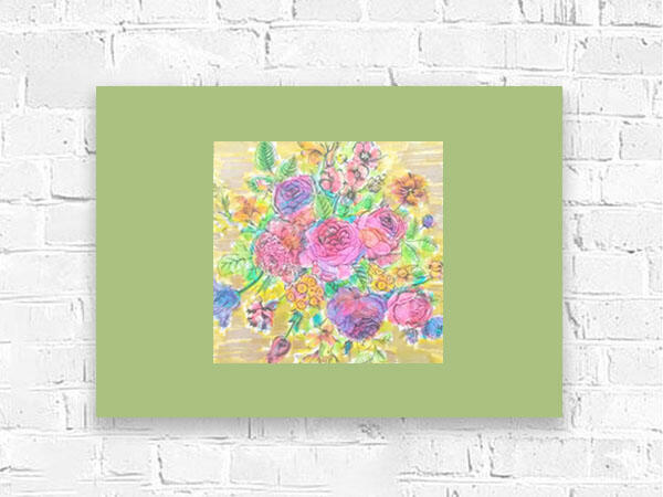 obrazek z kwiatkami, kwiaty plakat A4
