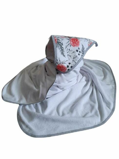 Okrycie kąpielowe kapturek frotte 100x100