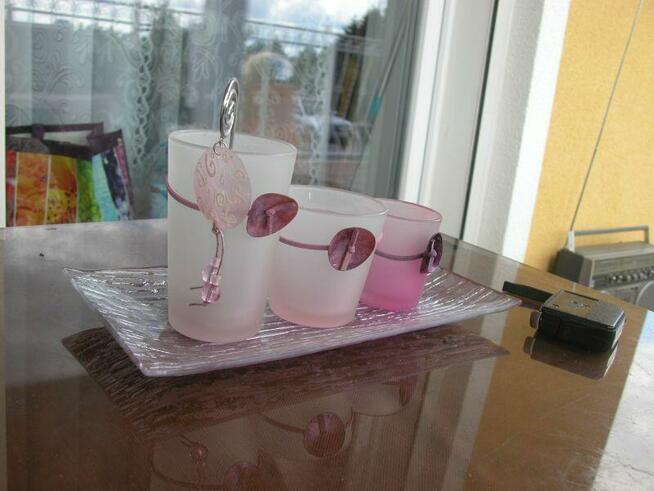 ręcznie zdobiony szklany świecznik formano