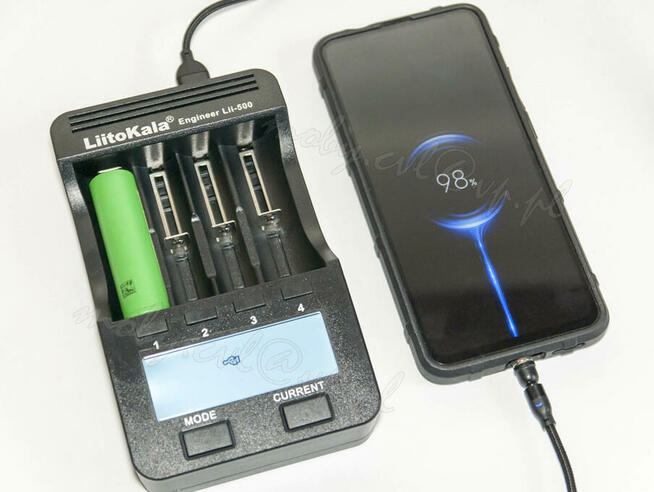 Ładowarka Liitokala Lii-500, 4 banki Li-Ion/AA/AAA +Zasilacz