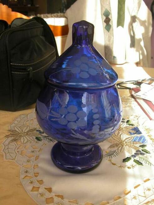 szkło rżnięte pucharek - bomboniera