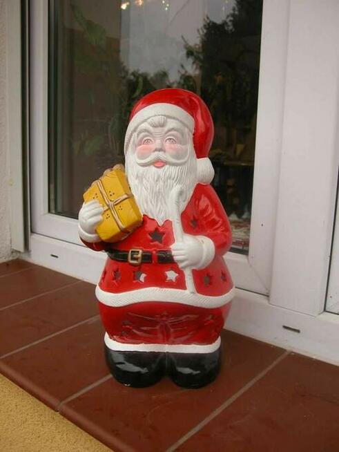 ceramiczny świecznik mikołaj olbrzym 36cm