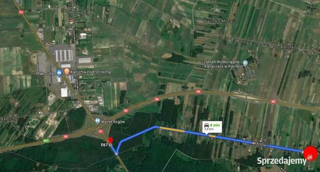 Działka budowlana koło Łodzi 4km od węzła S8 Modlica