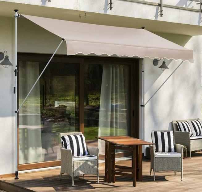 markiza ochrona przed słońcem składane ramię korba ręczna