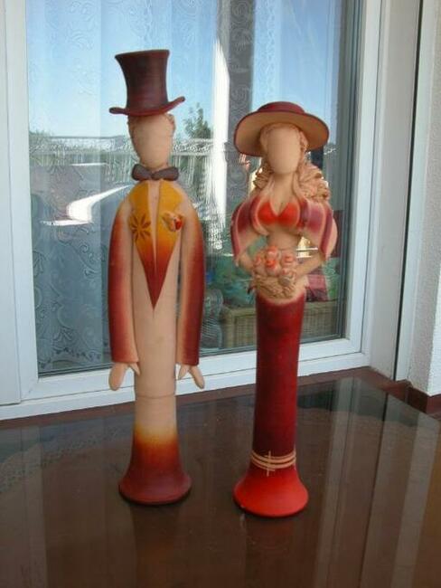 ceramiczne figurki para