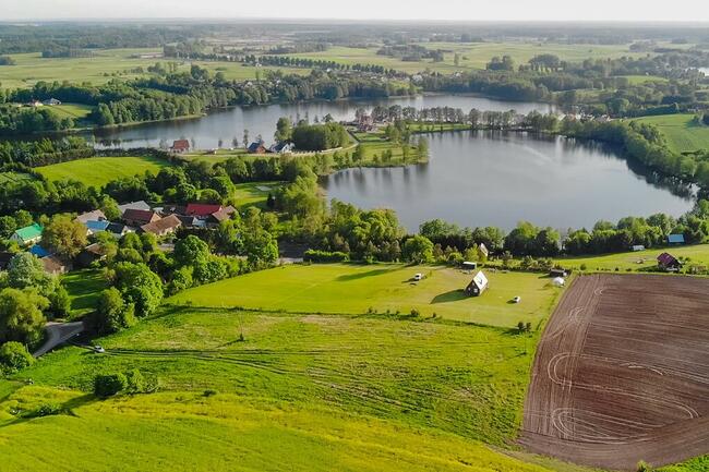 Działki tylko 30m od jeziora Sunowo - piękny widok