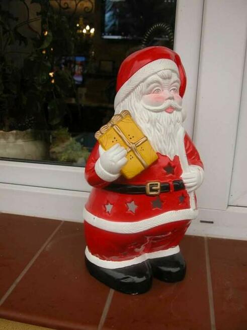 ceramiczny świecznik mikołaj olbrzym 36cm