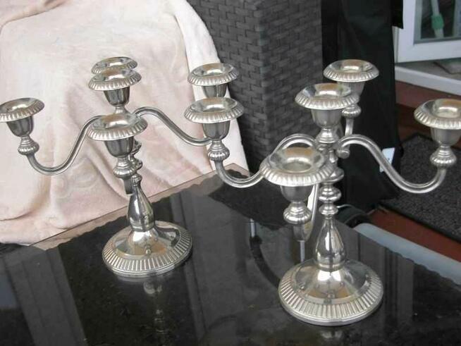piękne świeczniki - kandelabry komplet